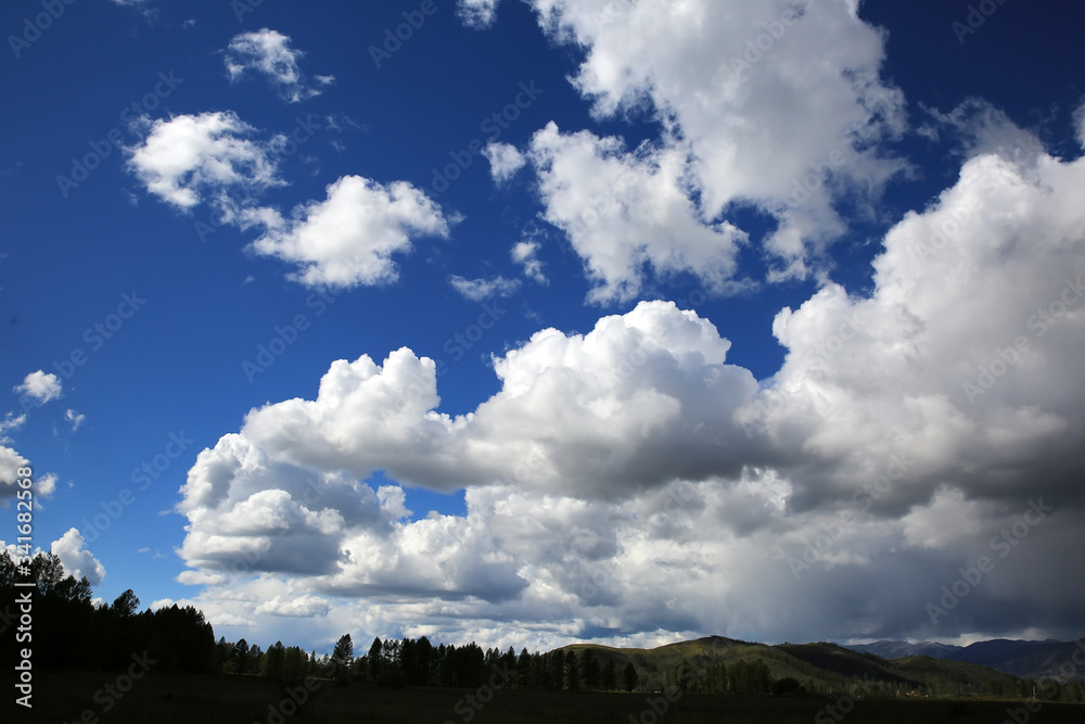 Thunderclouds in the Altai mountains