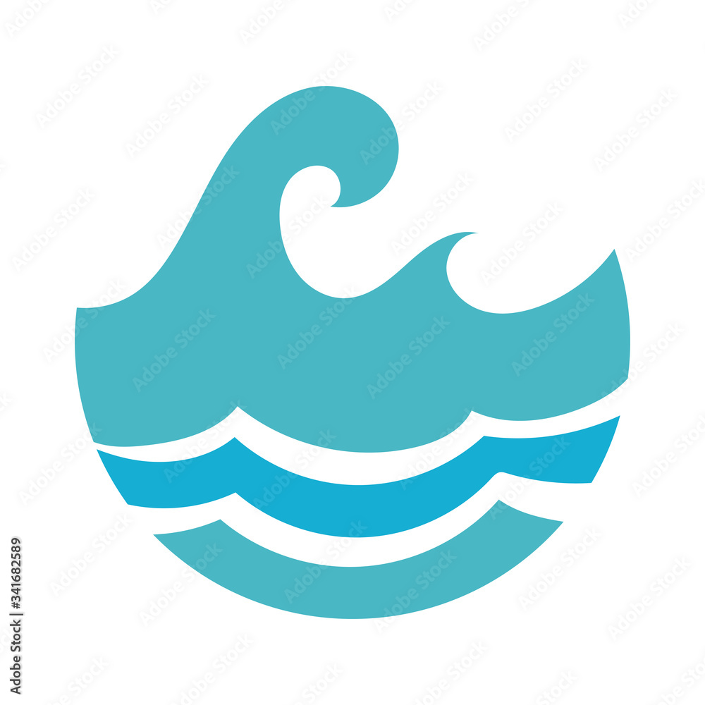water waves ocean flat style icon water waves ocean flat style icon