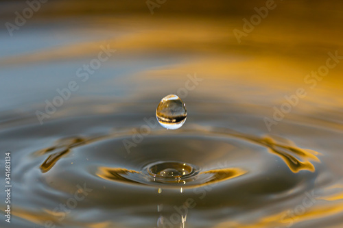 natural water drop closeup