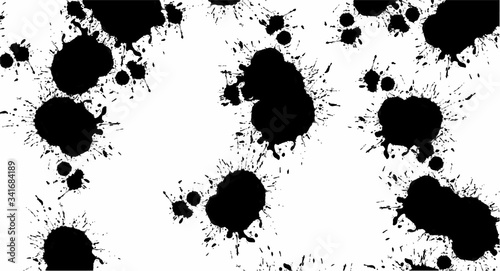 Abstract black blots watercolor background for your design  watercolor background concept  vector.