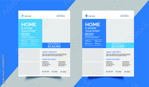 Real Estate Flyer Design template, Constriction flyer  brochure