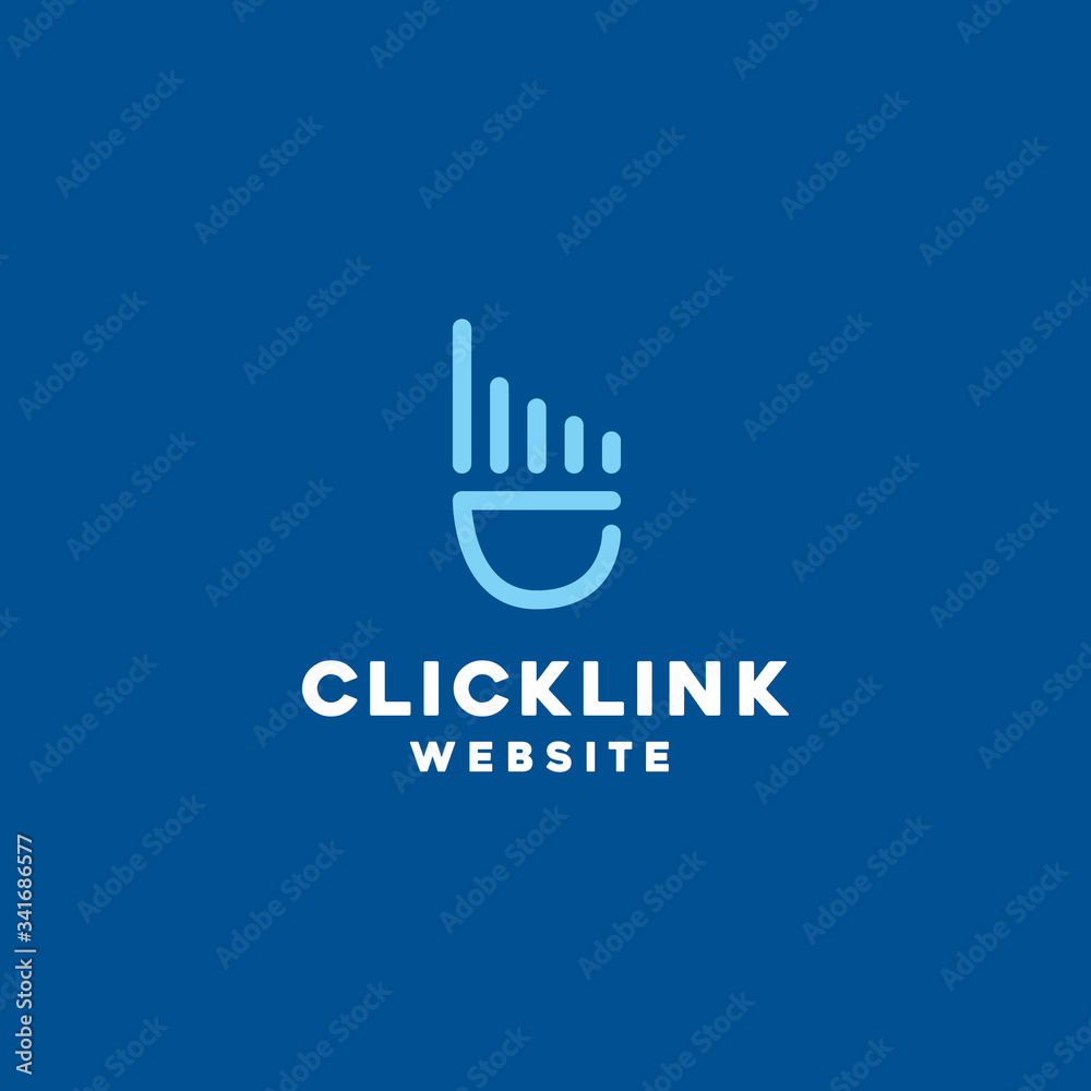 Click Link Logo Design Vector. Modern button Symbol and app Digital Technology emblem icon for company. Click Link Logo Design Vector. Modern button Symbol and app Digital Technology emblem icon for company.