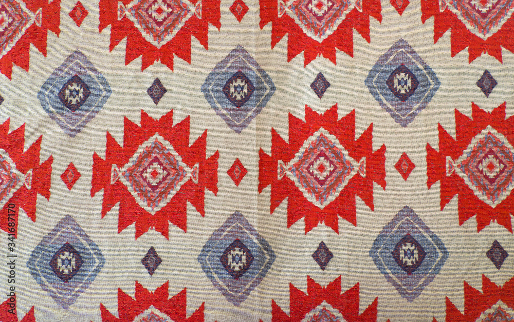 Background texture of an ethnic print pattern cover sheet 