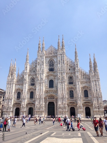 Milan, vue de la cathedrale (duomo)