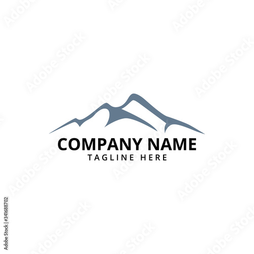 Mountain Logo Template. Vector Illustrator.