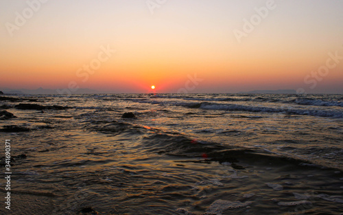 Fototapeta Naklejka Na Ścianę i Meble -  Sonnenuntergang, Sunset, Meer, Wasser, Sonne