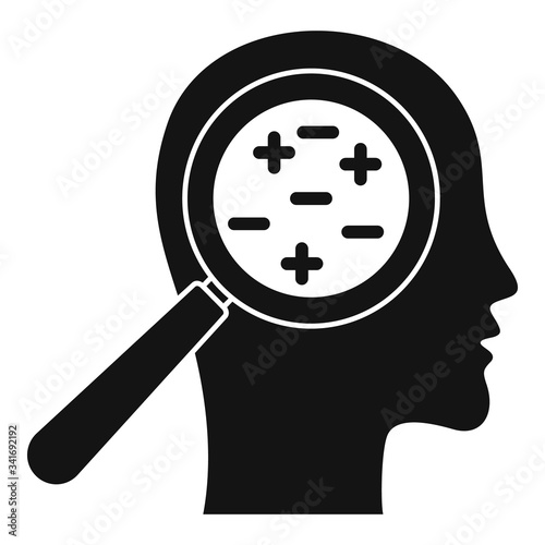 Anxiety bipolar disorder icon. Simple illustration of anxiety bipolar disorder vector icon for web design isolated on white background