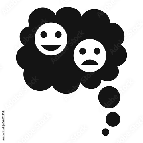 Abuse bipolar disorder icon. Simple illustration of abuse bipolar disorder vector icon for web design isolated on white background