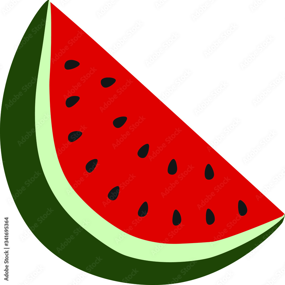 vector Illustration of ripe watermelon slice vector Illustration of ripe watermelon slice
