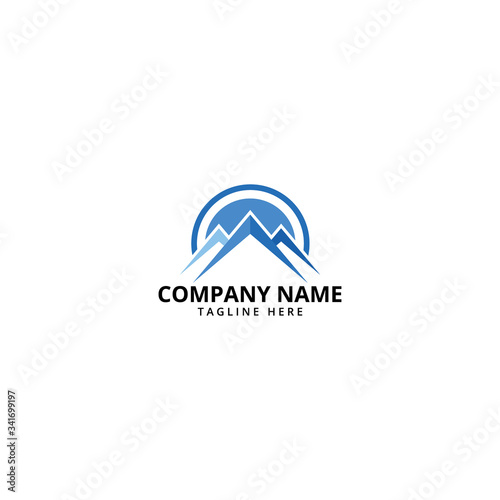 Mountain Logo Template. Vector Illustrator.
