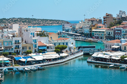 old traditional fishing village in Crete, Greece