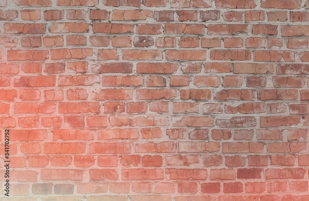 Old cracked red brick wall Old cracked red brick wall