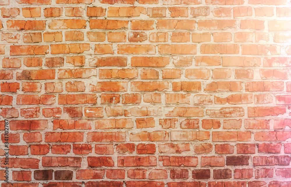 Old cracked red brick wall Old cracked red brick wall