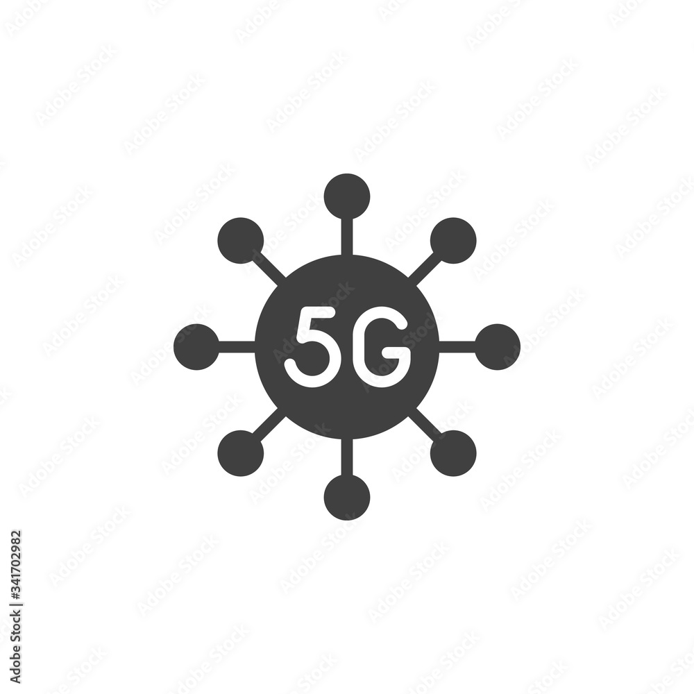 5G network connection vector icon. filled flat sign for mobile concept and web design. 5G wireless technology glyph icon. Symbol, logo illustration. Vector graphics 5G network connection vector icon. filled flat sign for mobile concept and web design. 5G wireless technology glyph icon. Symbol, logo illustration. Vector graphics