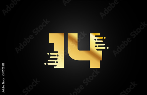 14 number logo icon for business and company