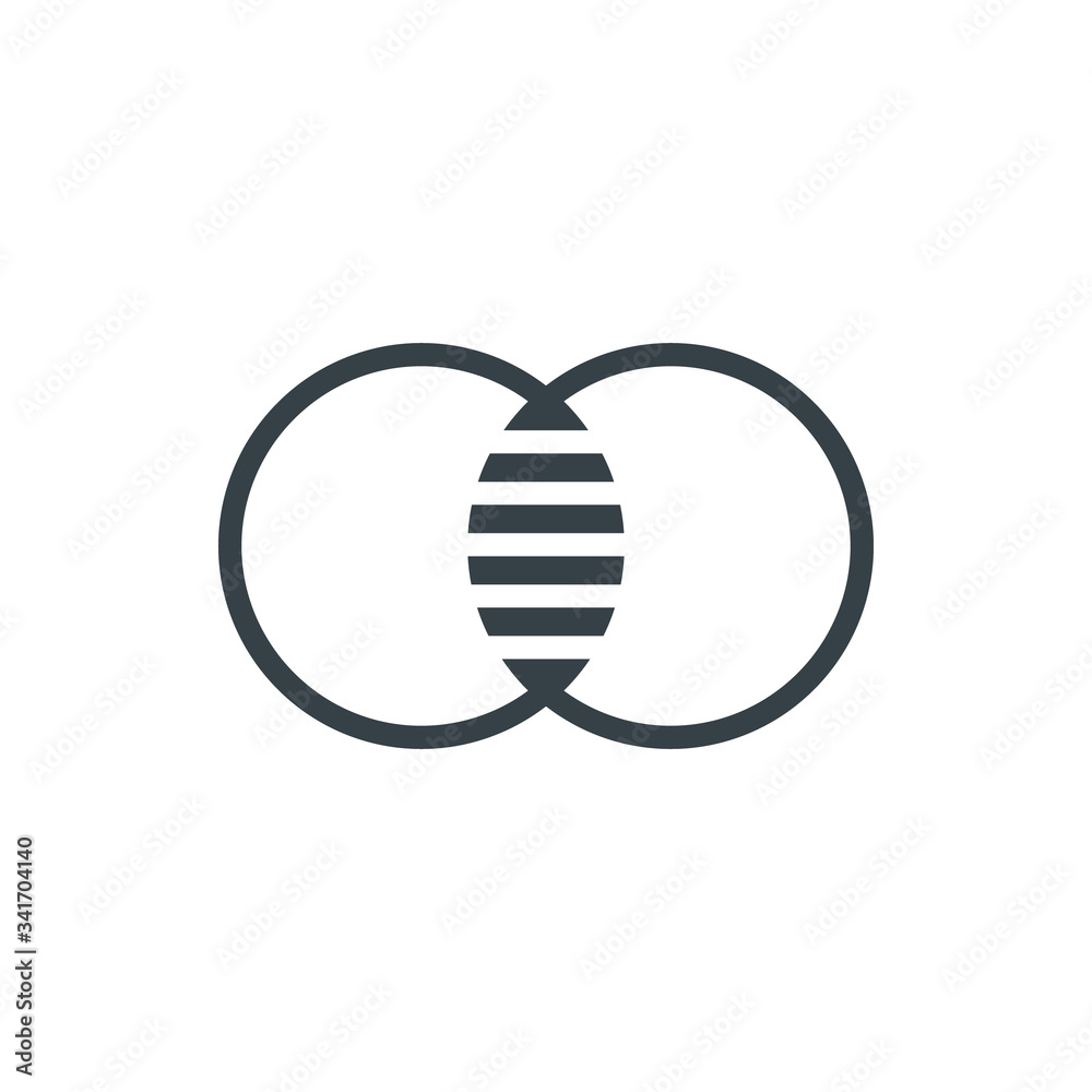 Ταπετσαρία Merge icon, combine line thin consolidate concept
