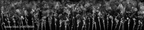 Abstract smoke on a dark background, isolated