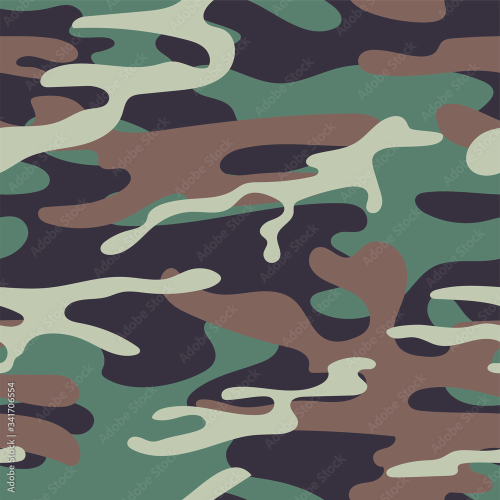 Military camouflage seamless pattern. Khaki texture. Trendy background. Abstract color vector illustration. For design wallpaper, wrapping paper, fabric. Military camouflage seamless pattern. Khaki texture. Trendy background. Abstract color vector illustration. For design wallpaper, wrapping paper, fabric.