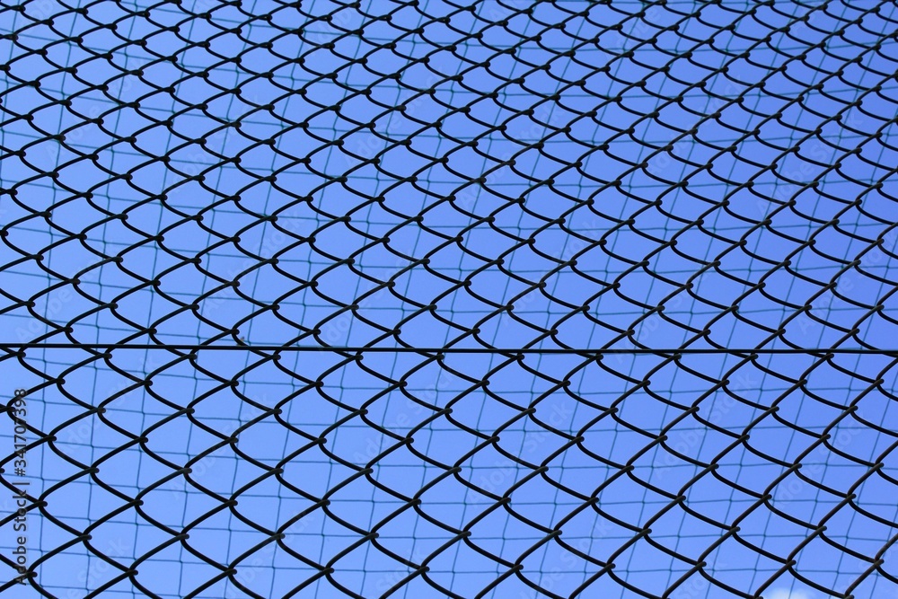 Fototapeta premium Chain link fence with wire