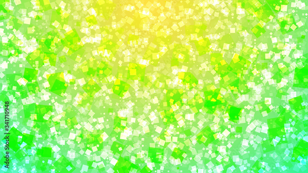 Abstract colorful background. Yellow green gradient. Random square pattern. Bright colors. Summer concept. Print or cover template. Stock vector illustration Abstract colorful background. Yellow green gradient. Random square pattern. Bright colors. Summer concept. Print or cover template. Stock vector illustration