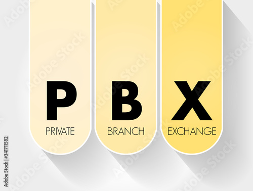 PBX - Private Branch eXchange acronym, business concept background