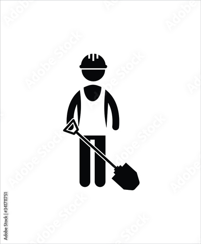 labor flat icon,construction labor icon,vector best flat icon.