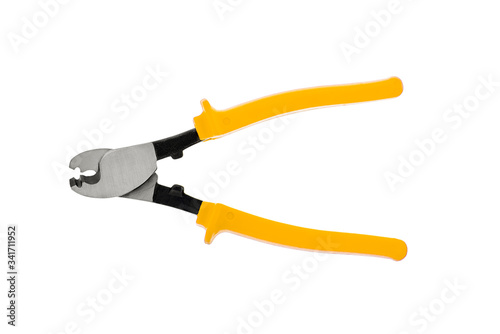 Electrical Wire Cable Cutters. Pliers isolated on white background