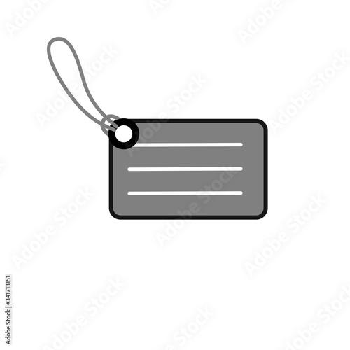 Tag icon on white background. Silhouette vector design.