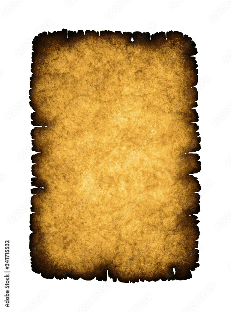 Fototapeta premium Old sheet of paper with burnt edges