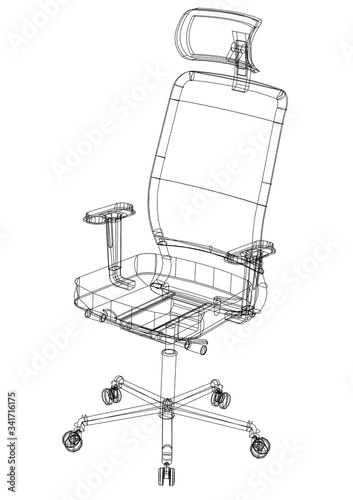 Office Chair - blueprint