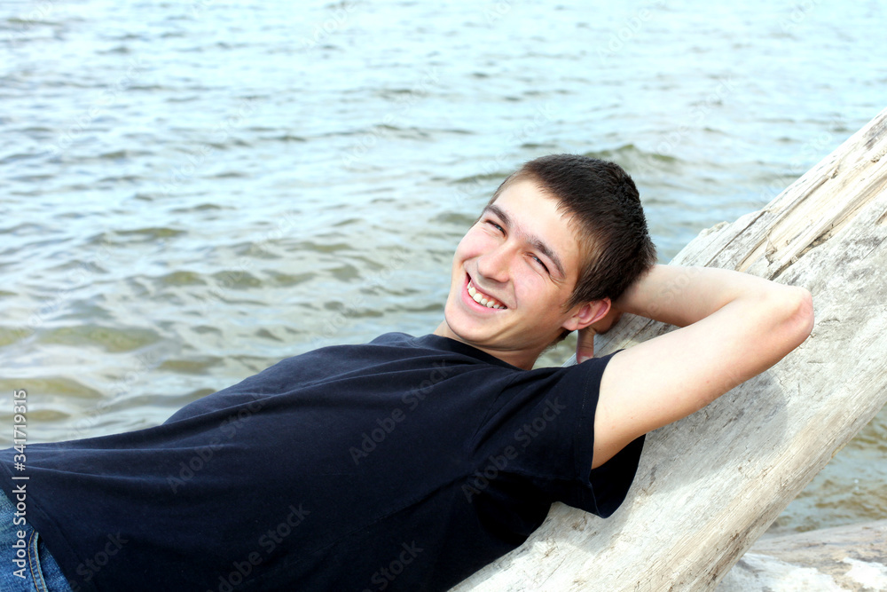 young man on the beach young man on the beach