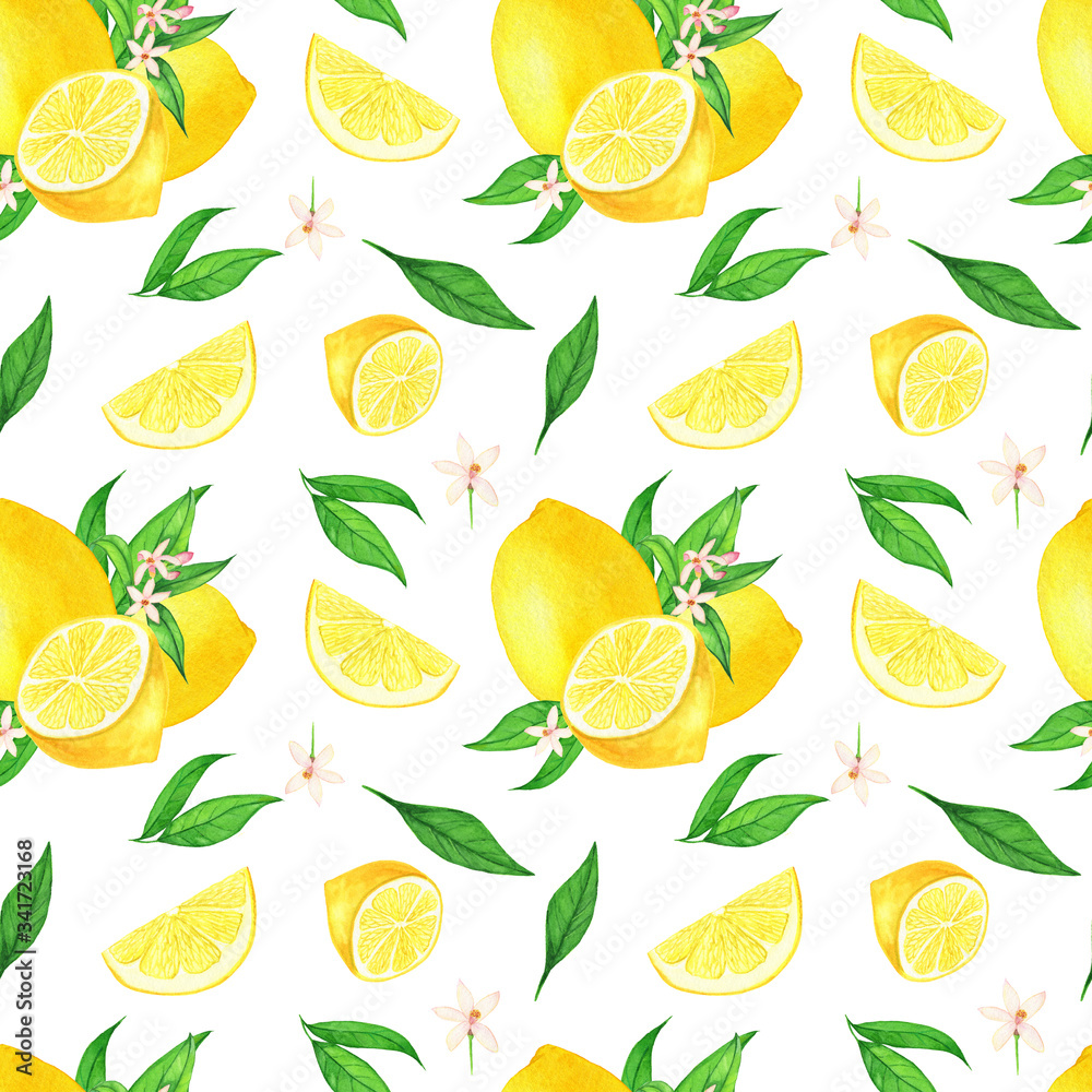 Seamless pattern with lemons Seamless pattern with lemons