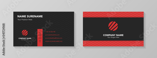 Business card design with modern icons. Vector