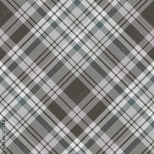 Seamless pattern in interesting great gray colors for plaid, fabric, textile, clothes, tablecloth and other things. Vector image. 2