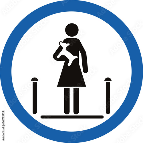 Warning sign on escalator. Escalator rules of conduct sign.