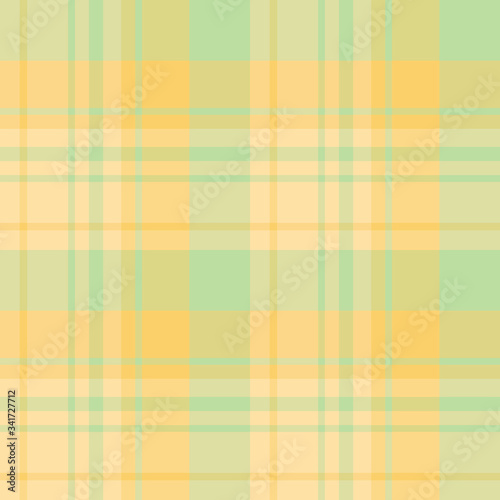 Seamless pattern in interesting great yellow and light green colors for plaid, fabric, textile, clothes, tablecloth and other things. Vector image.