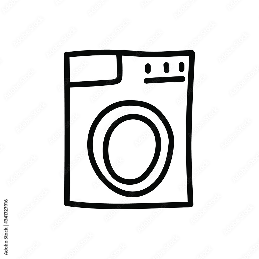 cute home washing machine simple vector icon. sketch illustration isolated on white background cute home washing machine simple vector icon. sketch illustration isolated on white background