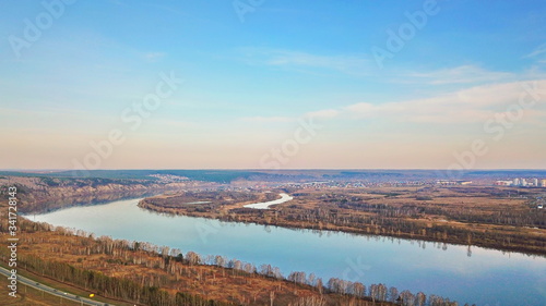 river from a bird s-eye view