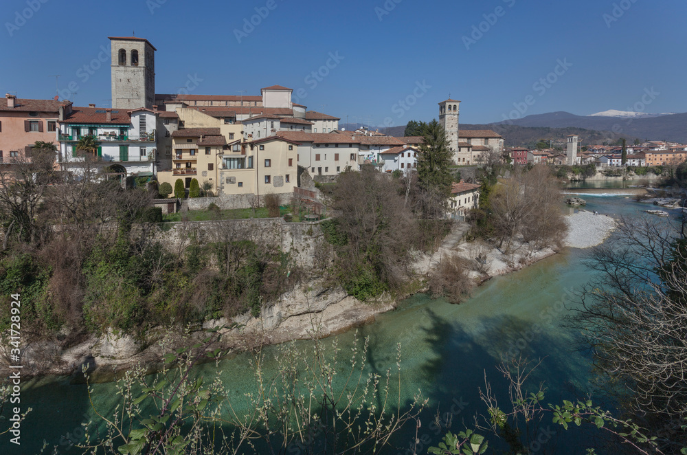 Medieval town Cividale del Friuli with Natisone River, Italy