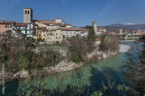 Medieval town Cividale del Friuli with Natisone River, Italy