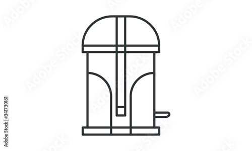 Container, clean, household, equipment, dust, junk, recycling, can, house free vector icon