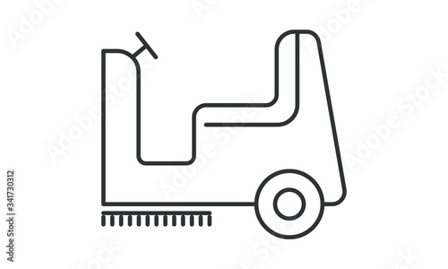 Floor cleaner, work, floor, brush, clean, washer, service, equipment, machine free vector icon