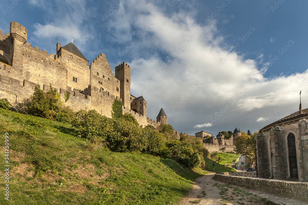 Fortified medieval city of Carcassonne, Languedoc Roussillon, France