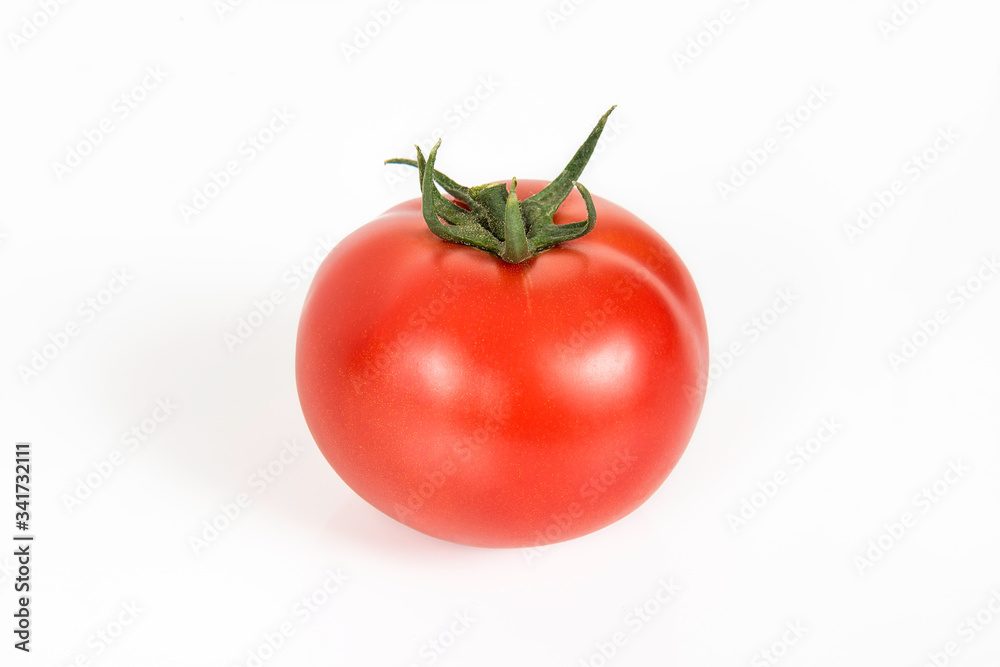Red fresh tomato isolated on white background Red fresh tomato isolated on white background