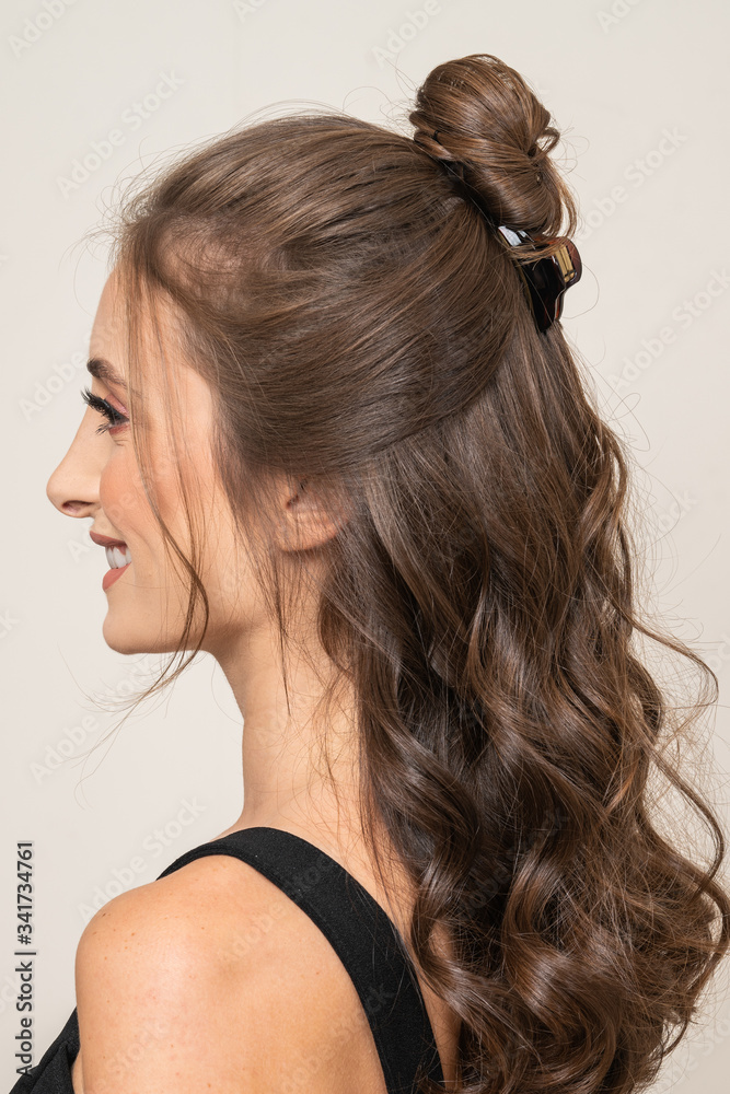 Model With Hair Clips Model With Hair Clips