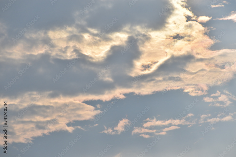 Blue Sky with White Clouds, Nature Background. Blue Sky with White Clouds, Nature Background.