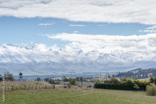View from near Geraldine Fairlie Lookout point, Canterbury, New Zealand South Island photo
