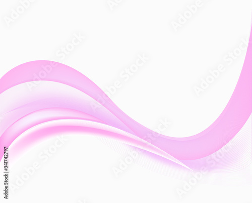 Abstract decor wave vector background illustration curve line art design 