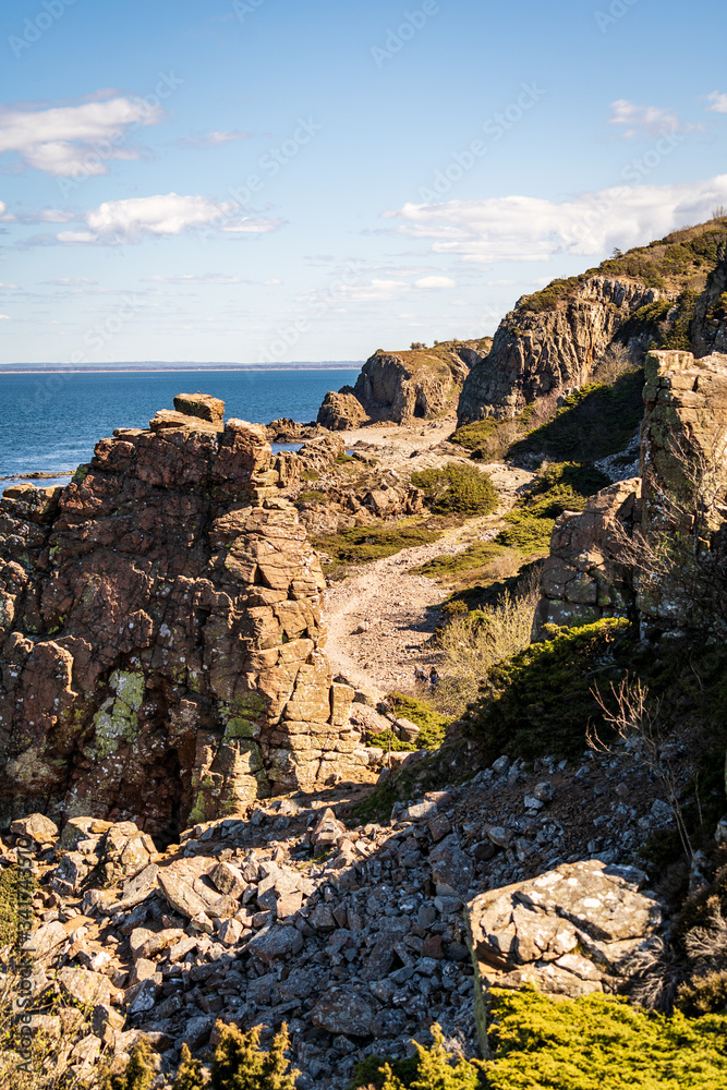 Hovs Hallar Nature Reserve with rocky landscape ends abruptly by the sea and is a very popular tourist attraction. Located 10 km away from Torekov and 14 km from Bastad in Sweden.
