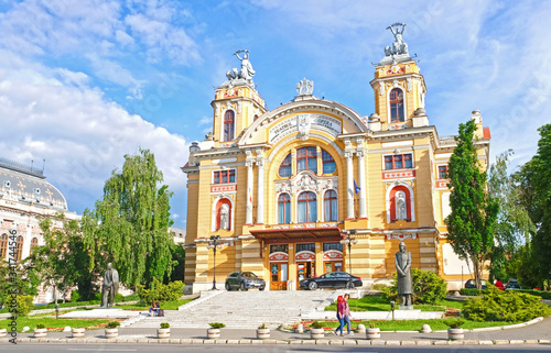 Romanian National Opera House Cluj Napoca, beautiful building in neo baroque style